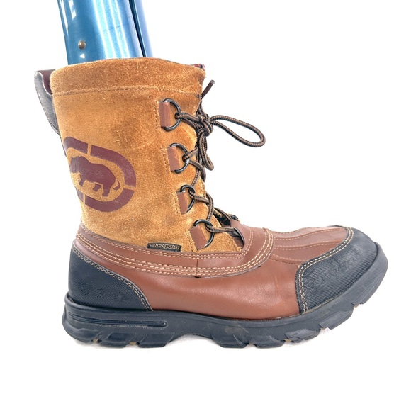 Ecko Unlimited Shoes - Ecko Unltd Braxton Lug Women Size 5.5 Brown Suede Leather Ankle Boot Winter